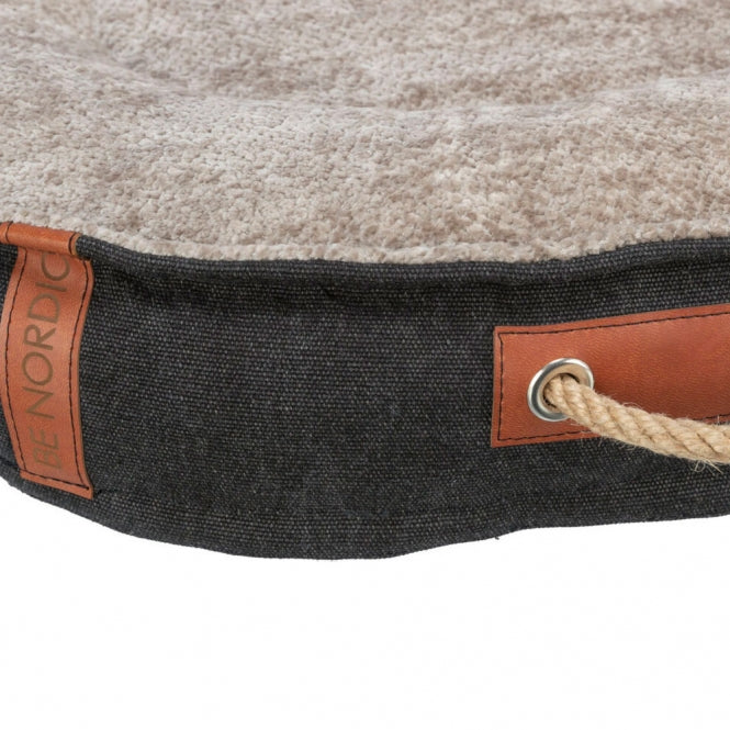 Trixie BE NORDIC Hundeseng Föhr Rund – Sort/Grå